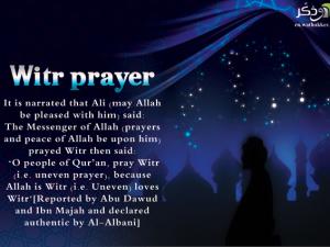 107- Sunnah of Witr Prayer