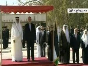 أمير قطر على أرض غزة في أول زيارة لحاكم عربي لكسر الحصار